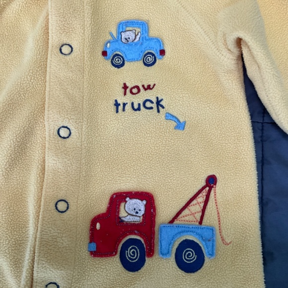 Carter’s Tow Truck Footless Baby Pajamas/ Romper - Picture 4 of 5